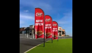 How does buying marketing flags in bulk boost your brand visibility at events and exhibitions?